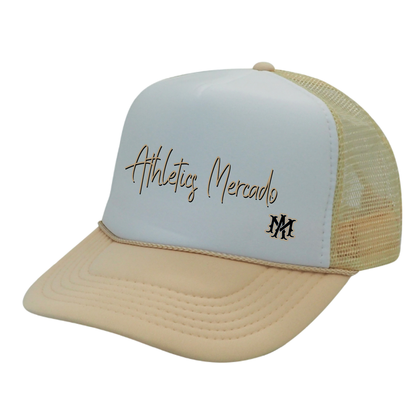 Script Trucker Hat - Tan