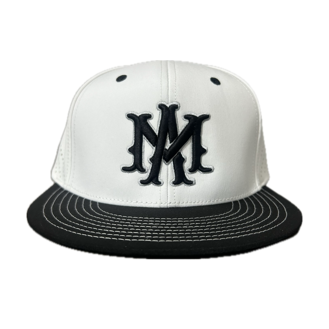 Pacific Hat- All White/ Black Bill 471