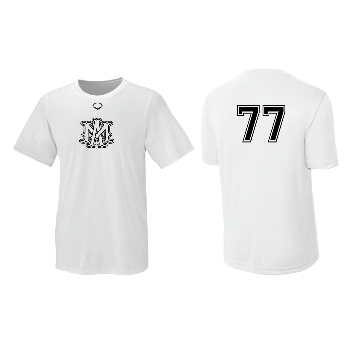 White Player Dryfit with Number